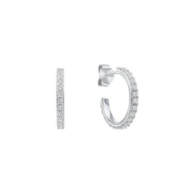 Diamonfire Luxusné strieborné náušnice E6406