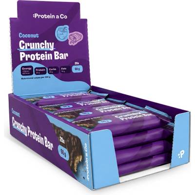 Protein a Co Crunchy proteinová tyčinka 20 x 50 g