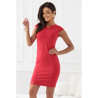 Numoco Класическа прилепнала рокля в червен цвят numoco | Cherven | ЖЕНИ | S