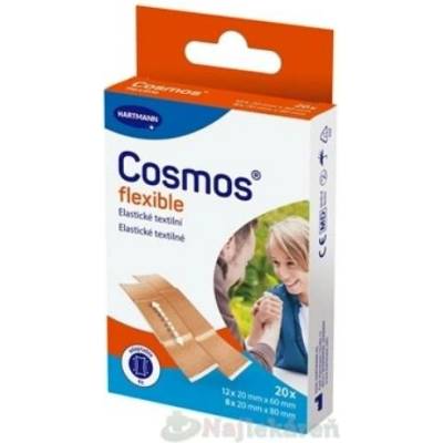 Cosmos Flexible elastické textilní náplasti 2 velikosti 20 ks