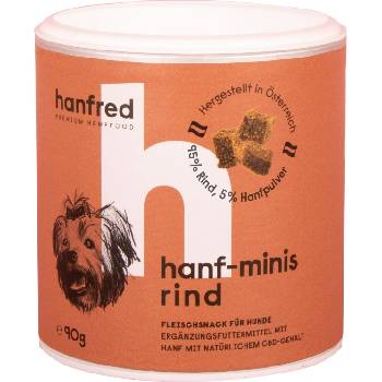 Hanfred Мини лакомства с говеждо месо и коноп - 90 г