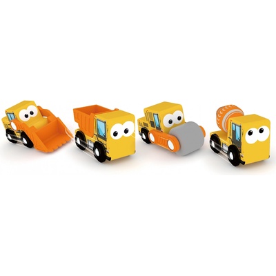 J′ adore Детски дървен комплект J′adore - Строителни автомобили (JD818936)