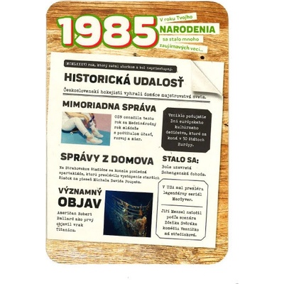 Blahoželanie 1985 - slovensky