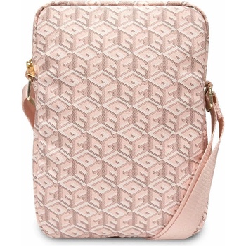 GUESS Дизайнерска чанта с презрамка за таблети до 10 инча - Guess PU G Cube Tablet Bag 10 (розов) (GUTB10HGCFSEP)