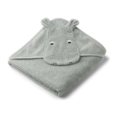 Liewood Osuška s kapucí Albert Hippo dove blue