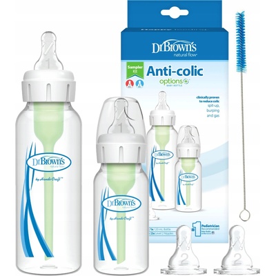 Dr Brown's Sada antikolikových lahví a dudlíků Options+ 120 ml a 250 ml