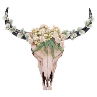 Декорация за стена Nemesis Now Adult: Gothic - Floral Crown Skull, 27.5 cm (D7575B26)