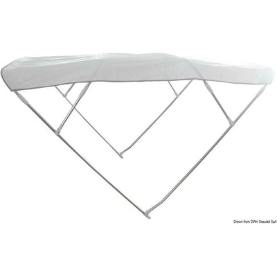 OSCULATI Bimini Depth 4-ramenné hliníkové bimini bílé - šířka 220/230 cm, průměr trouby Ø 22 mm 46.918.08