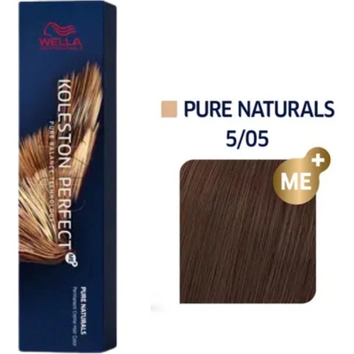 Wella Professionals Koleston Perfect ME+ Pure Naturals barva bez amoniaku 5/05 Light Brown Natural Mahogany 60 ml