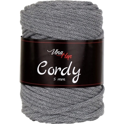 Vlna-hep Cordy šňůry 5mm - 8232 středně šedá