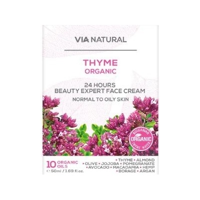 Via natural Pleťový krém s bio tymiánom proti akné 50 ml