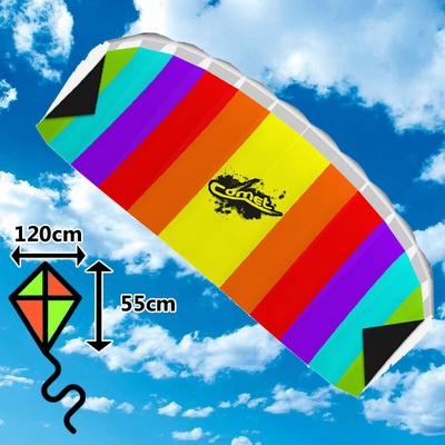 Invento Akrobatický komorový drak Foil Kite Comet Rainbow 1.2, 55x120cm