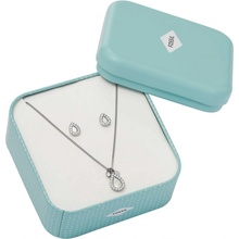 Fossil Slušivá souprava ocelových šperků s perletí JF03765040 náhrdelník náušnice