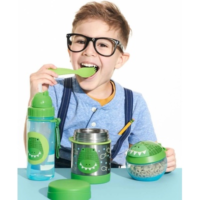SKIP HOP Zoo Termoska na jedlo s lyžičko/vidličkou Krokodíl 325 ml 3r+
