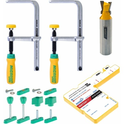 MICROJIG Sada rybinových svěrek MICROJIG MATCHFIT PRO s frézou a příslušenstvím 6831