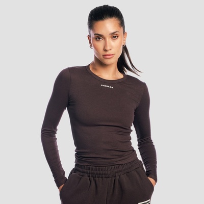 GymBeam Дамска блуза с дълъг ръкав Aura Tee Brown XS