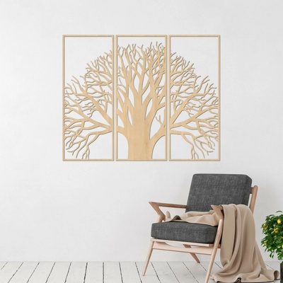 Dřevěný vícedílný obraz Strom života | SOJI: HDF - Javor Rozměr 80 x 66 cm 4405-84574 HDF0190