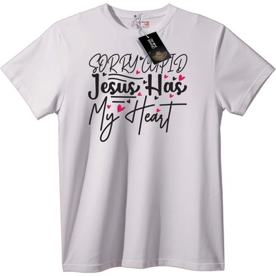 NOONEBRAND Тениска Исус има сърцето ми - 6XL, Black