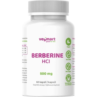 Vegmart Berberin HCl 500 mg 60 kapslí