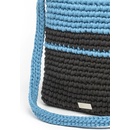 Justin Design háčkovaná crossbody kabelka Viktorie se šedou modrá