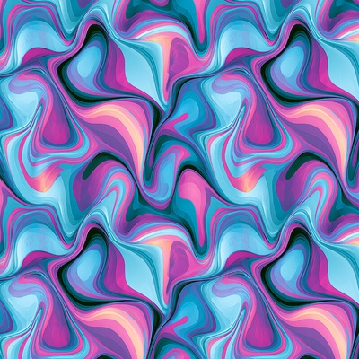 Takoy Funkčný úplet s počesom light 3D abstrakt blue pink