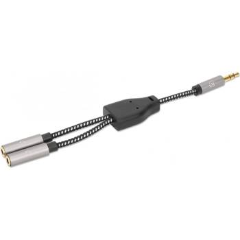 Image 1 of Manhattan Аудио сплитер 3.5 mm M към 2 x 3.5 mm F, Y-Splitter, 15 cm 356114 (MANHATTAN 356114)
