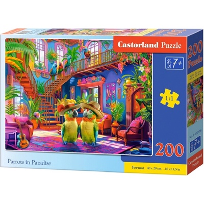 Castorland Papoušci v ráji 200 dílků
