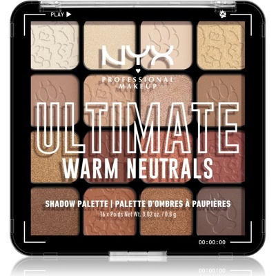 NYX Professional Makeup Ultimate Shadow Palette сенки за очи цвят Warm Neutrals 16x0, 8 гр