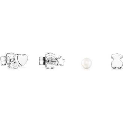 Tous stříbrné náušnice Cool Joy 4-pack 1003190400 stříbrná