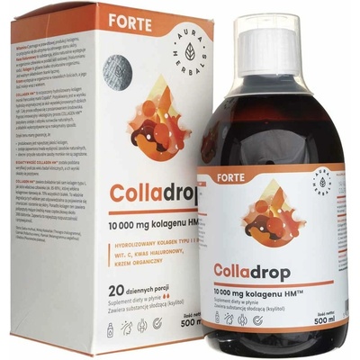 Aura Herbals Colladrop Forte Morský kolagén 10000 mg tekutý 500 ml