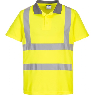 Portwest hi-vis eco polo ec10 / Светлоотразителна еко поло тениска, 6 броя в опаковка - hv жълто xxxl (ec10yerxxxl)