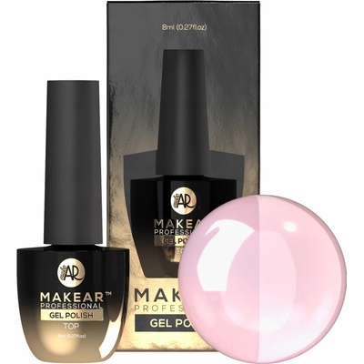 Makear Hybridní Top Mléčně Růžový Pro Trvanlivou Manikúru Milky 8ml Pink