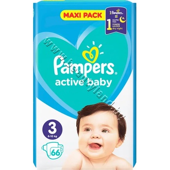 Pampers Пелени Pampers Active Baby Midi, 66-Pack, p/n PA-0202415 - Пелени за еднократна употреба за бебета с тегло от 6 до 10 kg (PA-0202415)