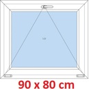Soft Plastové okno 90x80 cm, sklopné