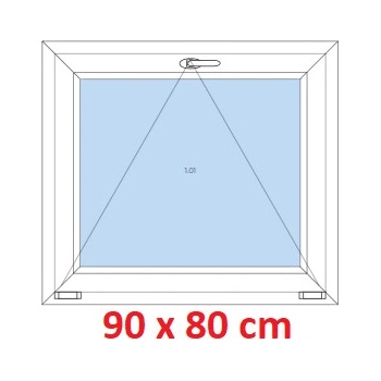 Soft Plastové okno 90x80 cm, sklopné