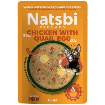 Natsbi cat Steamed Chicken&Quail Eggs 80 g
