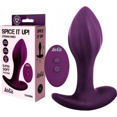 Анален плъг с дистанционно и силни вибрации, 10, 3см. - Spice it Up Charm (8021-02LOLA)
