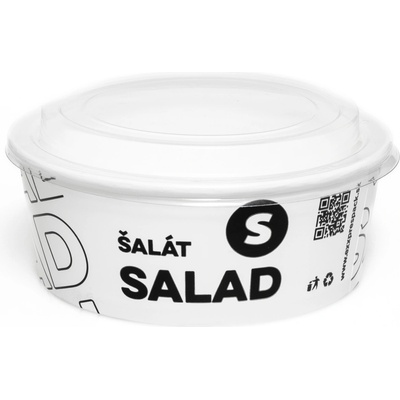 Exxprespack obal na šalát 1300 ml 38oz Ø18,7 Biela