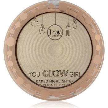 J. Cat Beauty You Glow Girl печен хайлайтър цвят 101 White Goddess 8.5 гр