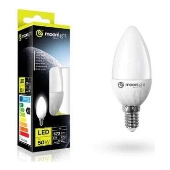 Moonlight LED žárovka E14 5W 405lm studená 37mm/100mm