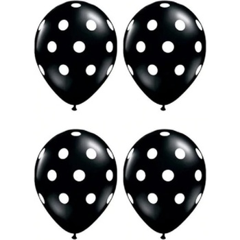 Balónek s puntíky černý 30 cm