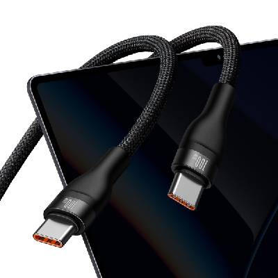 Кабел Baseus Flash Series Ⅱ Fast Charging 2 в 1 USB-C - 2xUSB-C 100W 1.5м CASS060001 - черен (CASS060001_VZ)