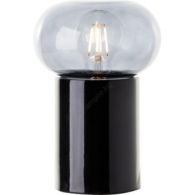 Brilliant - Настолна лампа KNUT 1xE27/25W/230V черен/прозрачен (BI0168)