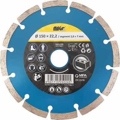 Magg Super diamantový kotouč segmentový 150 x 22,2 mm SKS150