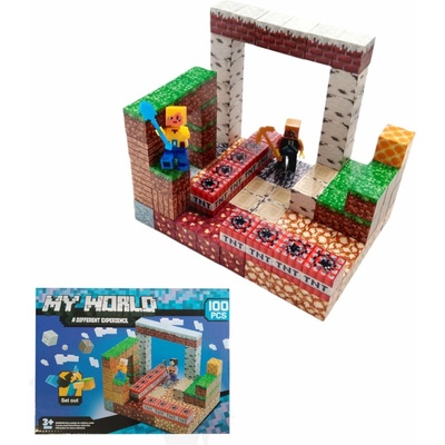 Toybit Magnetická stavebnica Minecraft TNT world 100 ks