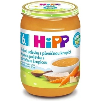 HiPP BIO Kuřecí polévka s pšeničnou krupicí 6 x 190 g
