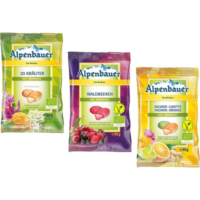 Alpenbauer Cukríky plnené BIO Lesné ovocie vegan 90 g
