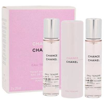 CHANEL Chance Eau Tendre 3x 20 ml 20 ml eau de toilette впръскване със завъртане за жени