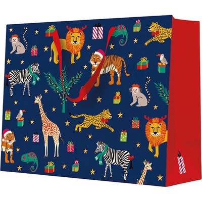 PAW Dárková taška horizontální - Animals in a Christmas mood 33,5x26,5x13 cn
