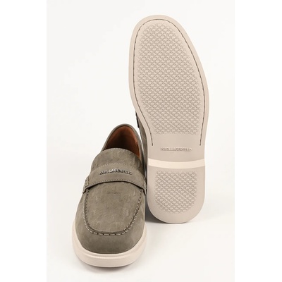 Karl Lagerfeld мокасини мъжки от набук Kori (KL21413.2KH)
